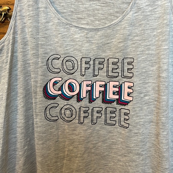 #NWOT LIGHT GRAY SLEEP COFFEE TANK SZ 3X - Picture 3 of 4